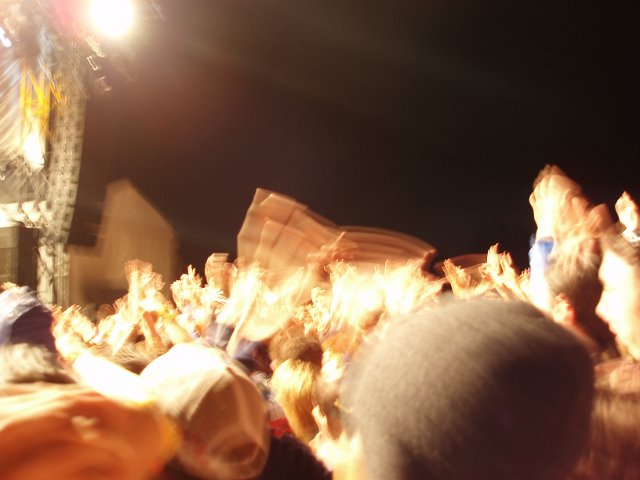 audience at a music festival stage