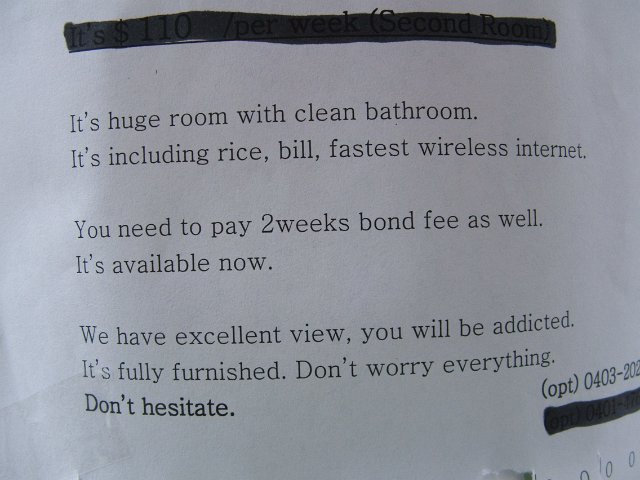 a well written honglaise ad