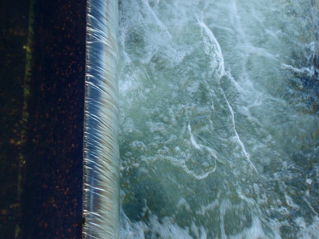 water cascade and white foam