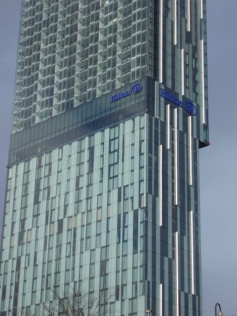 close up on the beetham tower, manchester hotel and appartments