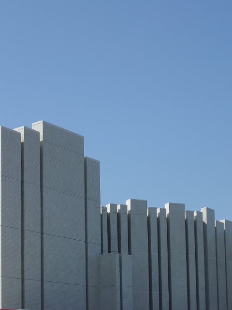 vertical deco style lines on a building frontage