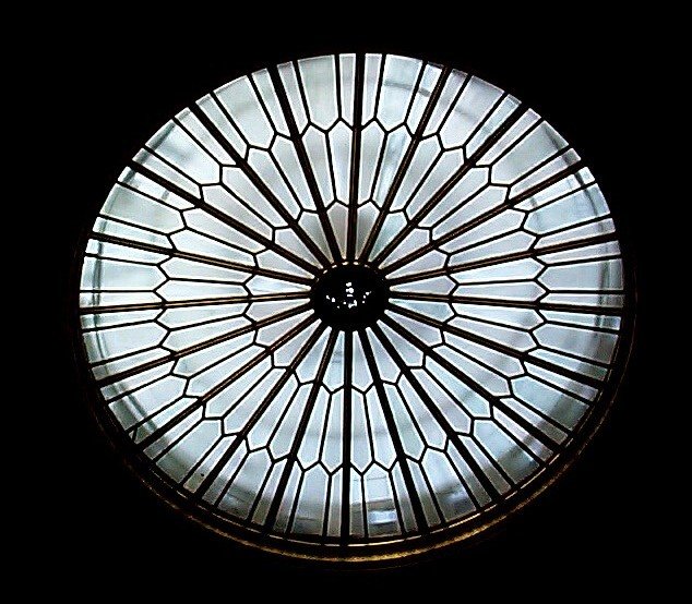 glass roof window, circular