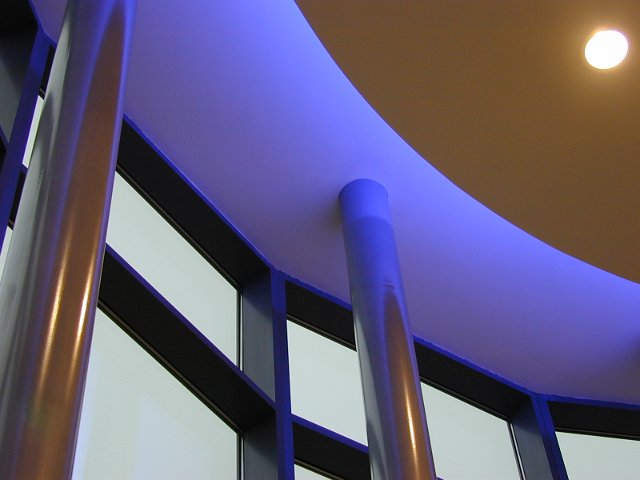 modern interior purple cove lighting and downlighters