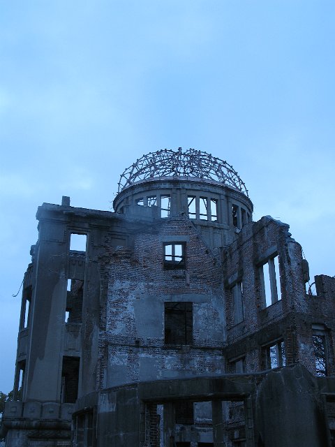 the ruined a bob memorial dome in hiroshima, japan