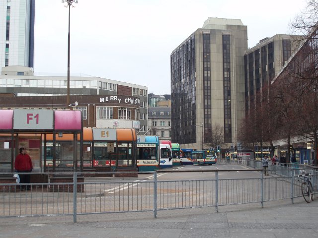 bus station station in central cardiff