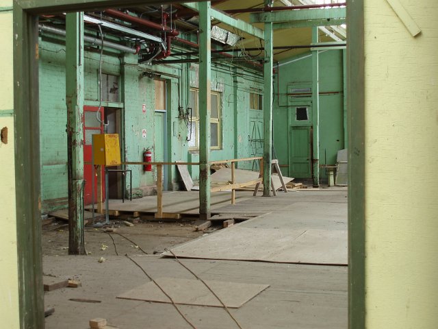 interior of an abandoned workshop