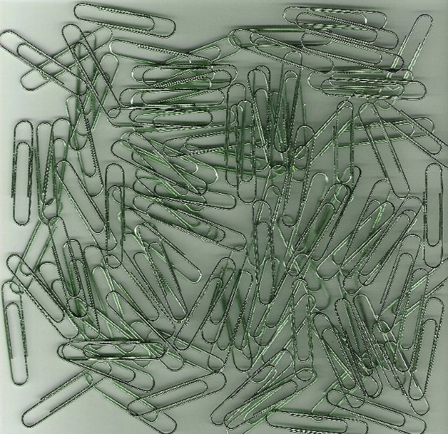 scanned metal paper clips