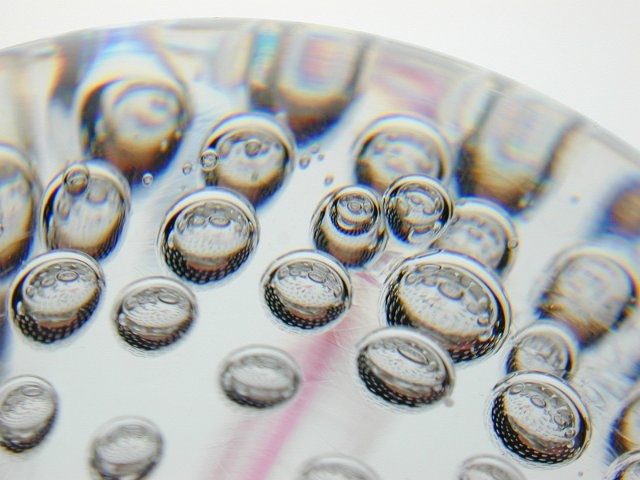 reflections of colours in glass