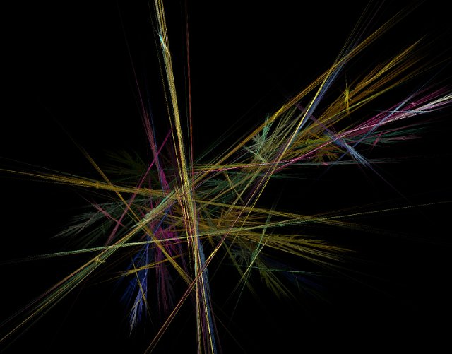 computer generated explosion of lines