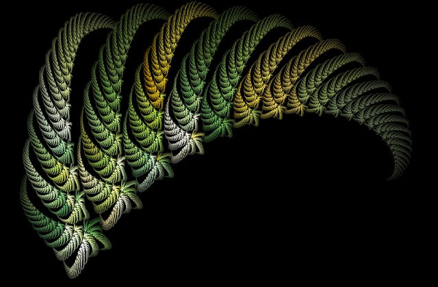 computer generated fernleaf in green