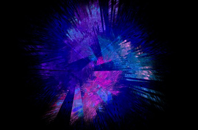 computer generated blue and pink shattered effect