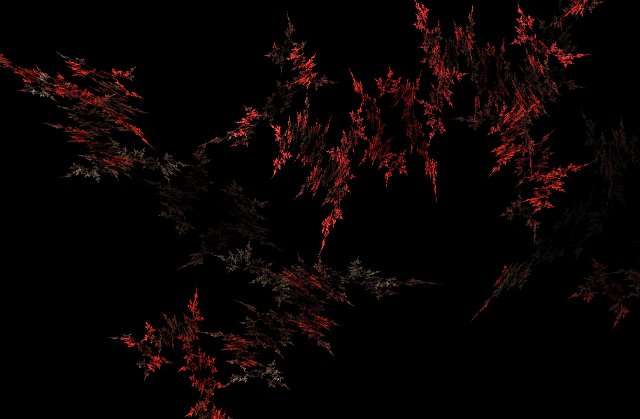 3d fratal with abstract red spikey repeating elements