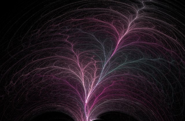 computer generated electric sparks in purple on black backdrop