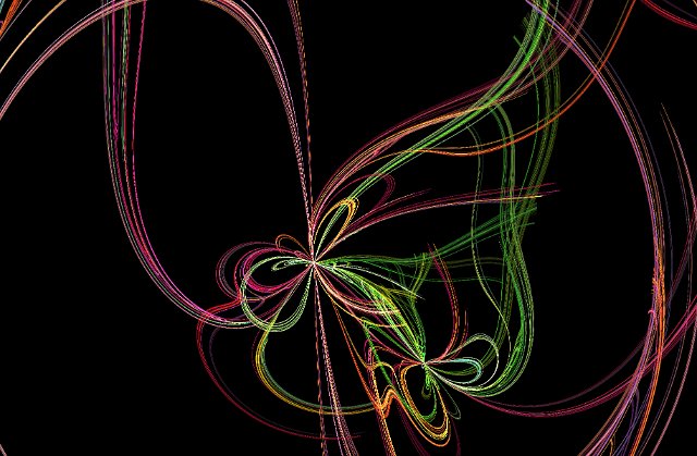 colorful knotted curving lines on black background