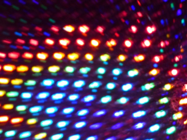 background image featuring an array of colourful lights