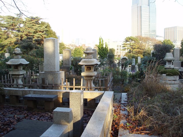 graves in a tokyo cemetery