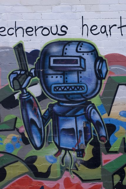 Graffiti artwork robot design