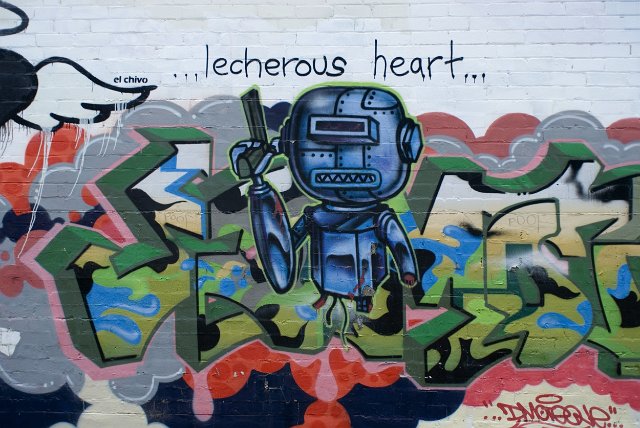 Graffiti artwork robot