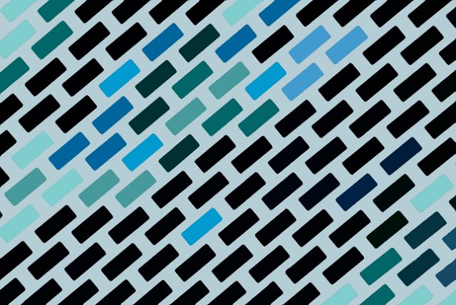 tessellated rectangles 45 degreee angle blue colours