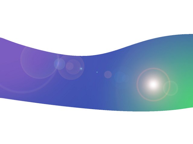 an lens flare design on a smooth gradient green purple background with copyspace above and below