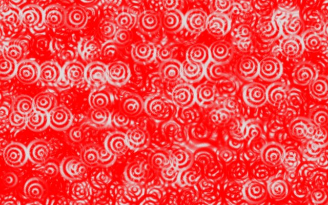 white stamped effect on red background