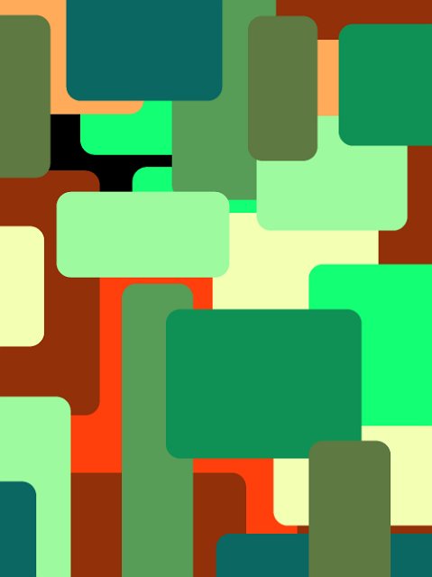 backdrop featuring rounded corners and muted colours