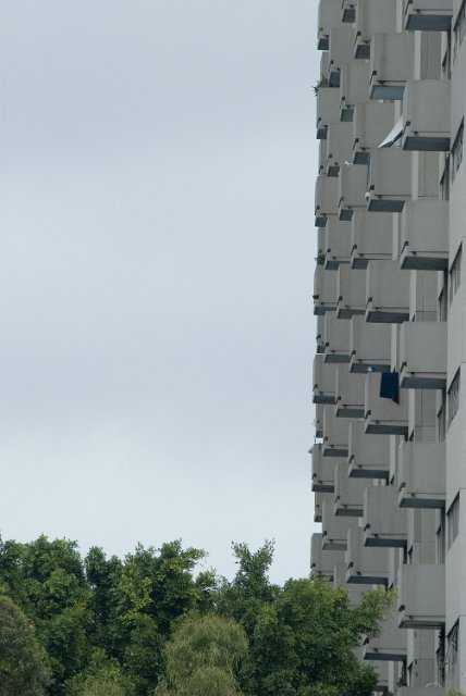 balconies on concrete towers