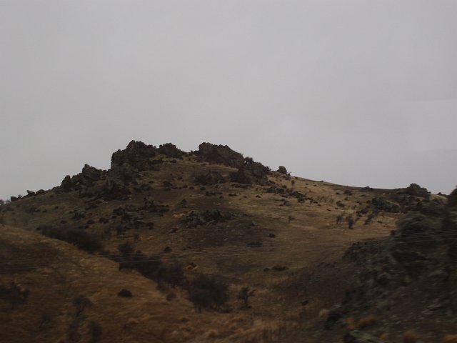 rocky mountain ridge with low key exposure