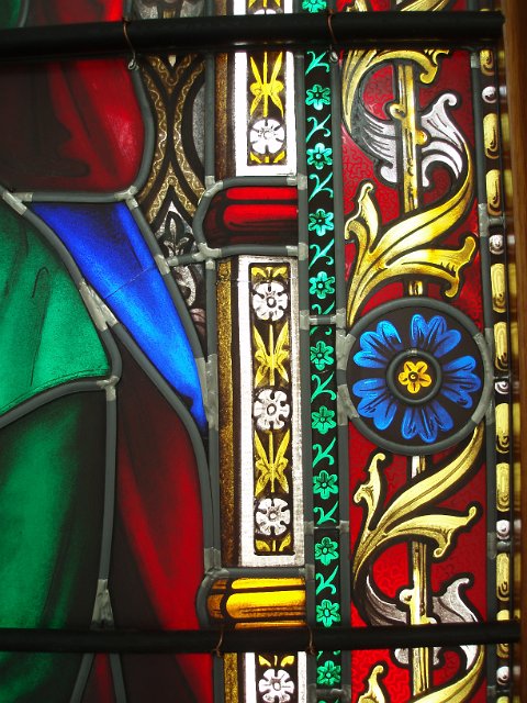 close up image of a stained glass window