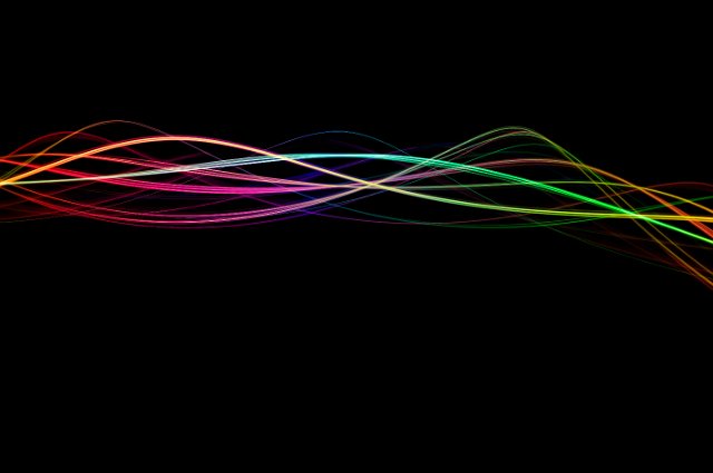 colorful thin ribbons of light create an attractive backdrop design