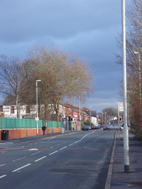street scene in urban manchester