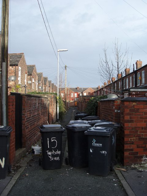 back streets in inner city manchester