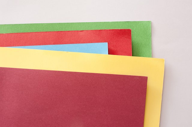an assortment of coloured card corners