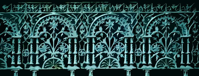graphic design traced from historic cast iron fence panels