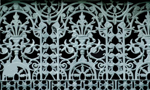 cast iron fence panels cutout