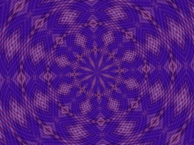 rotational symmetrical pattern in blue and purple
