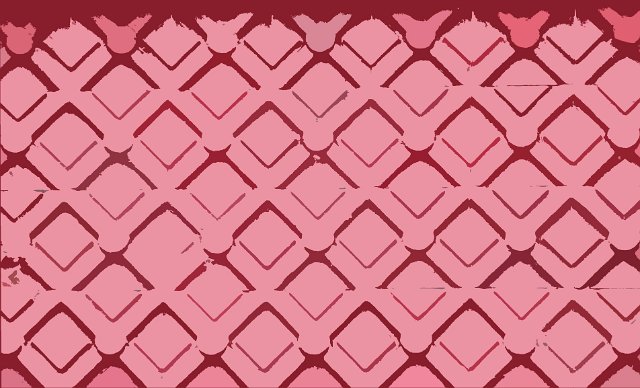 abstract texture of decorative tiles on an old building wall