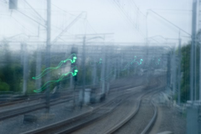 abstract photos of trainlines