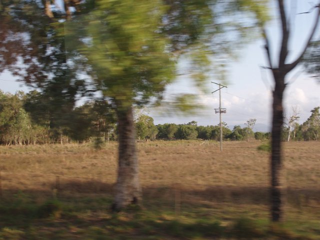 blurred queensland as the bus goes by