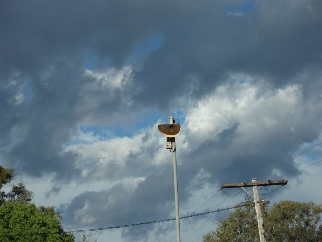 cloudy day and a lone lamp post