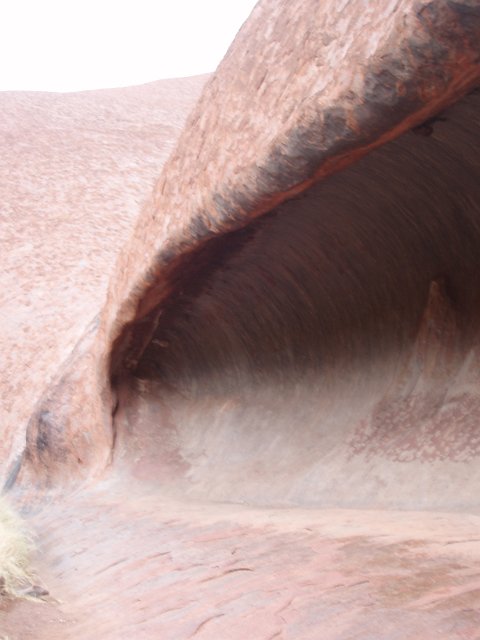 wind erosion creation that looks like a breaking wave in rock, NT australia
