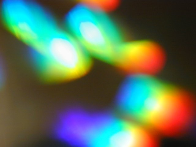 abstract image of rainbow coloured lights