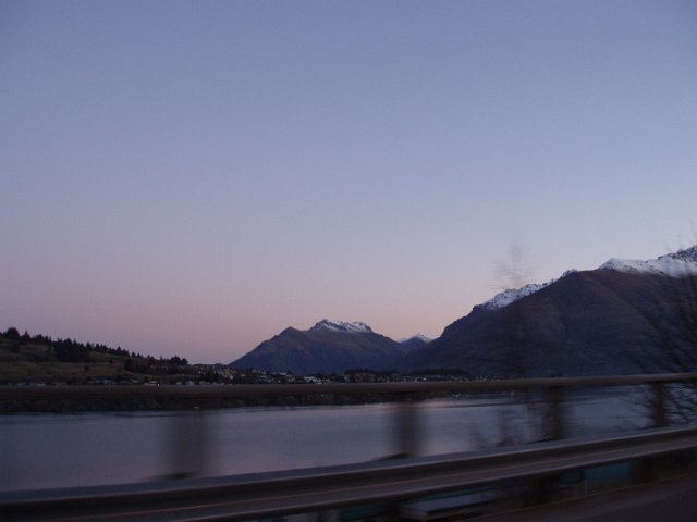 mountain range at sunset low key image