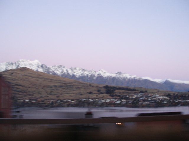 remarkables in motion with snow on the upper slopes