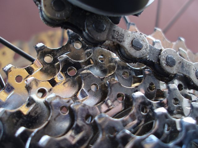 details of a mountain bike chainset