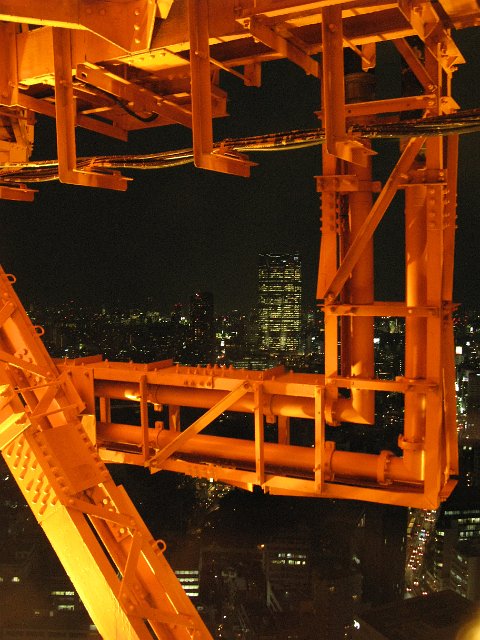 metal grid on a tv transmiter tower
