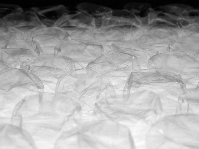 bubblewrap sheeting lit from below