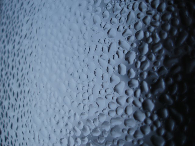 water drops condensed on a window