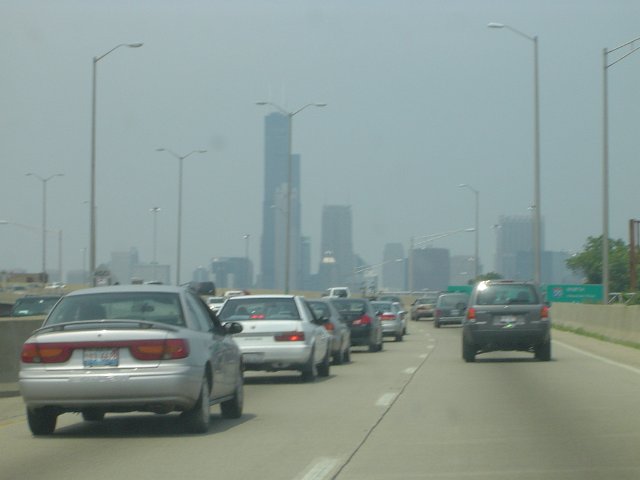 city from the freeway