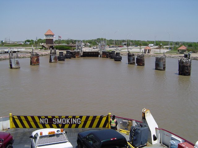 car ferry comming into dock